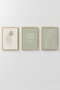 Wallity Artsycllct13 Conjunto de 3 Pinturas Decorativas Enmarcadas